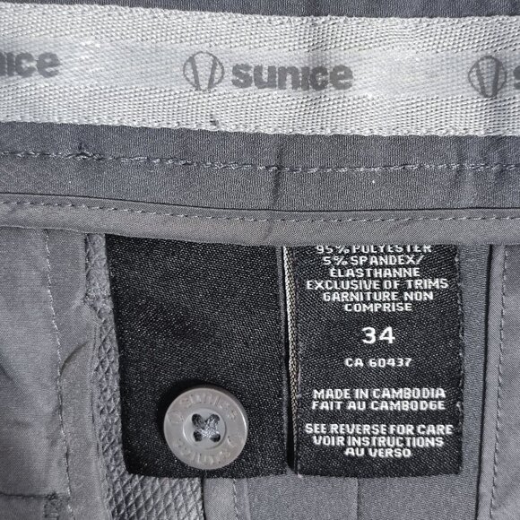 Sunice Golf/ Summer shorts men's size 34 grey colour sporty active wear - Picture 7 of 12